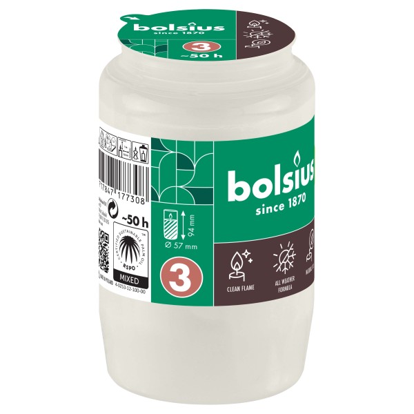 NÁPLŇ DO HŘBITOVNÝCH SVIEČOK BIELA 2,5DNÍ HORENIA 9,6CM