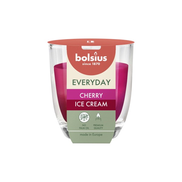 Vonná sviečka v skle BOLSIUS 24 hodín cherry ice cream