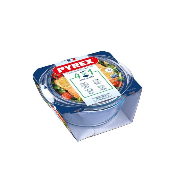 ZAPEKACIA MISA OKRÚHLA S VEKOM PYREX 2,1L SKLO