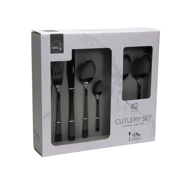 SADA PRÍBOROV 42 KS ČIERNA