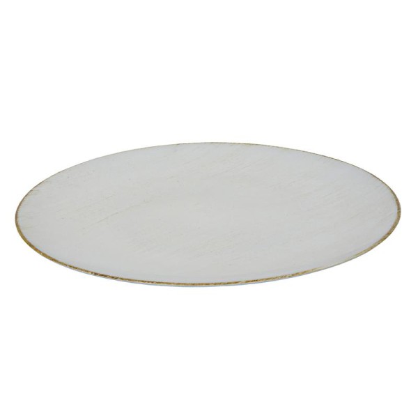 Plastový dekoratívny tanier 33cm antická biela