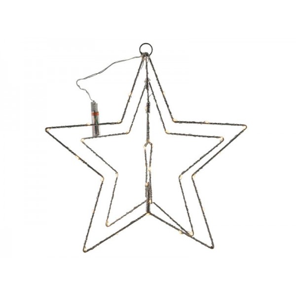 Vianočná dekorácia s časovačom 50LED hviezda 40cm
