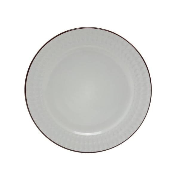 Keramický plytký tanier ROMA 28cm biely