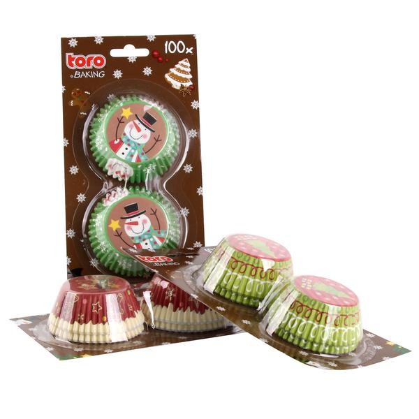 Papierové košíčky na muffiny TORO 100ks vianočné