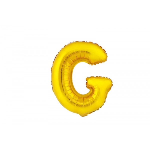 Balónik písmenko "G" TORO 30cm zlatá