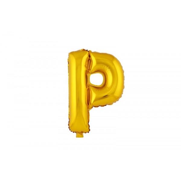 Balónik písmenko "P" TORO 30cm zlatá