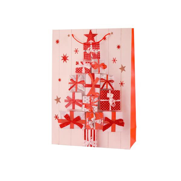 Papierová vianočná dárčeková taška TORO 44x31x12cm assort
