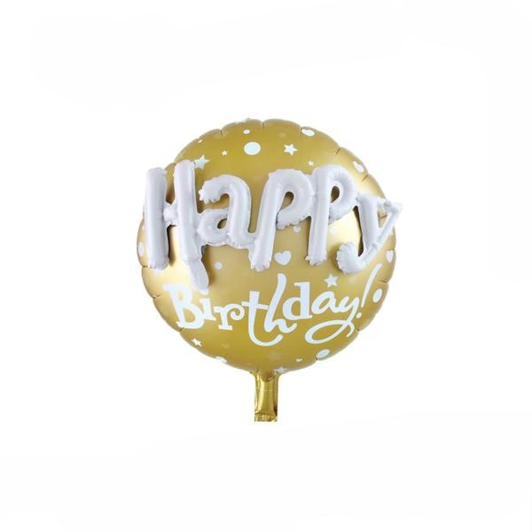 Balónik fóliový TORO 44cm happy birthday