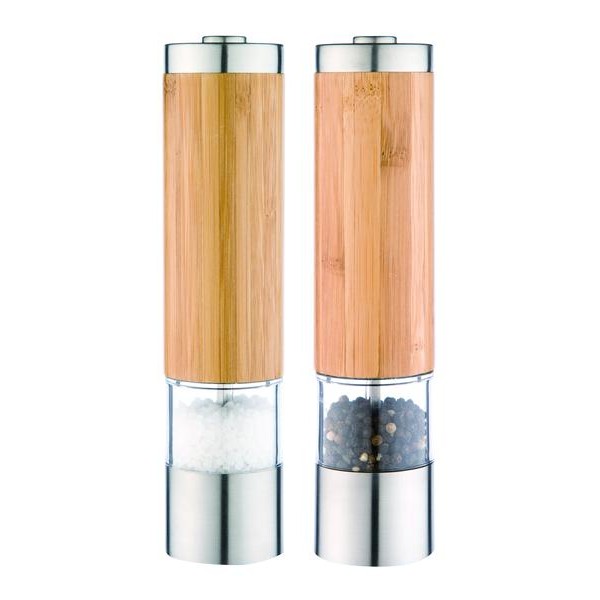 Elektrický mlynček na soľ a korenie KITCHISIMO 21cm bambus