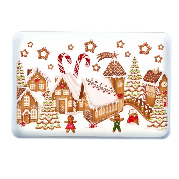 Melamínový servírovací podnos TORO 40x27cm perníčková dedinka
