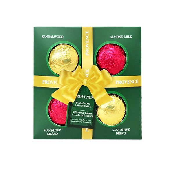 Šumivá bomba do kúpeľa PROVENCE santalové drevo, mandle 4x90g