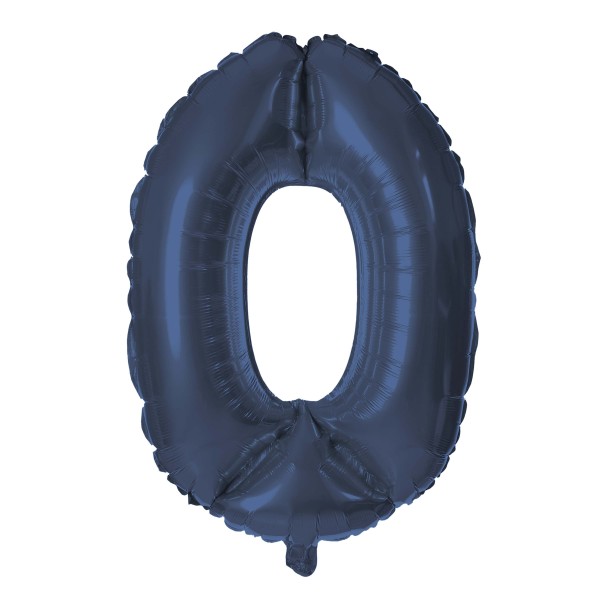 Balónik fóliový TORO číslica 0 30cm modrý