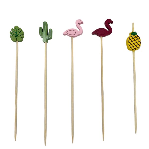 ŠPÍZY 50KS LETNÝ DIZAJN 5ASSORT 12~13CM