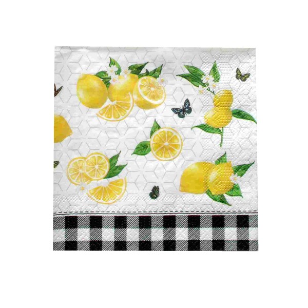 OBRÚSKY CITRÓNY 3-VRSTVOVÉ 33X33CM