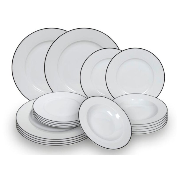 Porcelánová jedálenská súprava SUPERWHITE 18ks