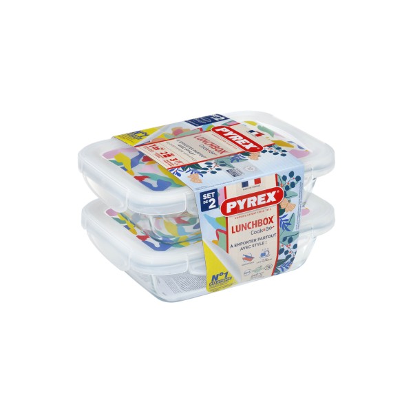 Sada sklenených dóz s viečkom PYREX 2x800ml
