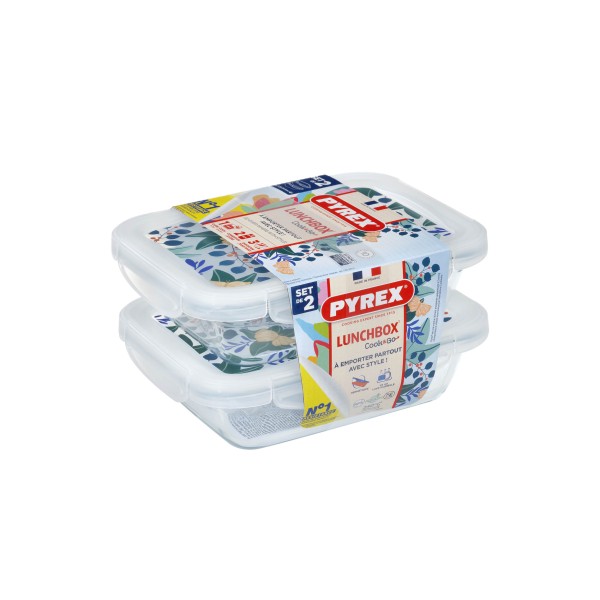 Sada sklenených dóz s viečkom PYREX 2x800ml