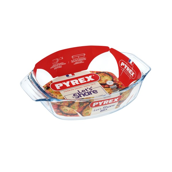 Sklenený pekáč s uchami PYREX 30x21cm/2l., borosilikát