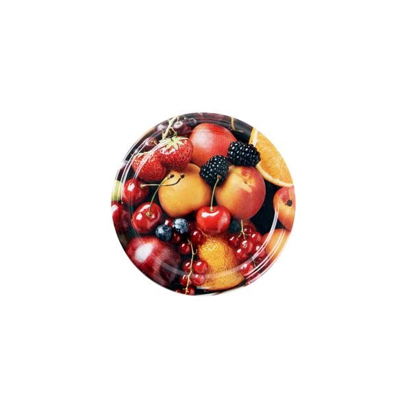 Viečko Twist na zaváracie poháre 10 ks, 66 mm, motív ovocie