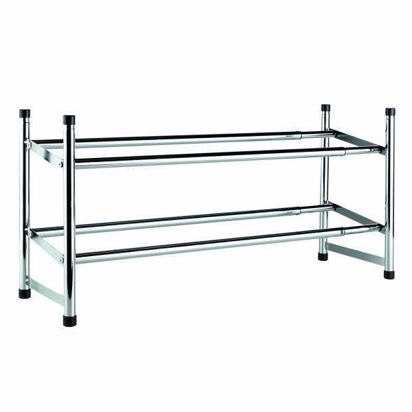 NASTAVITEĽNÝ CHRÓMOVANÝ ŽELEZNÝ STOJAN NA TOPÁNKY 2 ÚROVNE