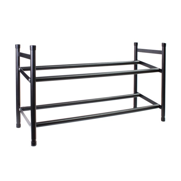 NASTAVITEĽNÝ ČIERNY ŽELEZNÝ STOJAN NA TOPÁNKY 2 ÚROVNE