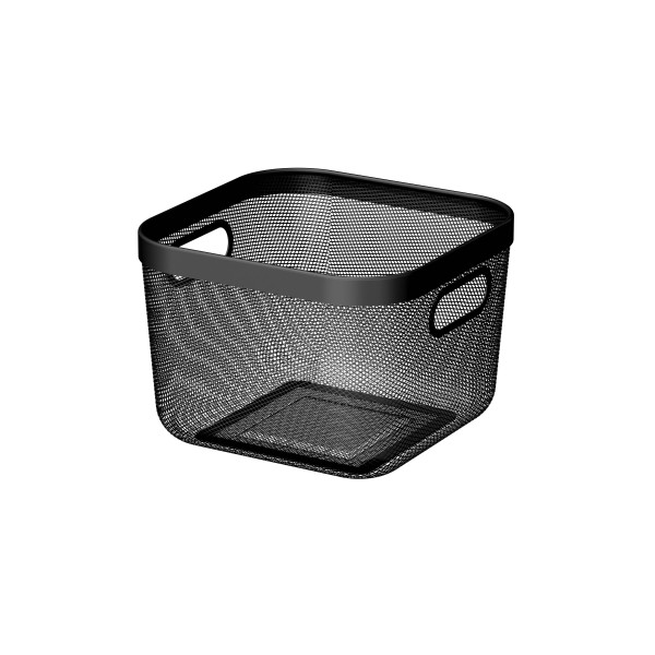 ÚLOŽNÝ KÔŠ ČIERNY KOVOVÝ 23,9X23,9X17CM
