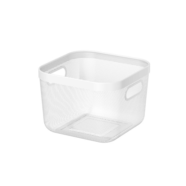 ÚLOŽNÝ KÔŠ BIELY KOV 23,9X23,9X17CM