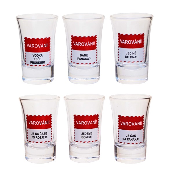 Darčeková sada panákov 6x40ml TORO varovanie