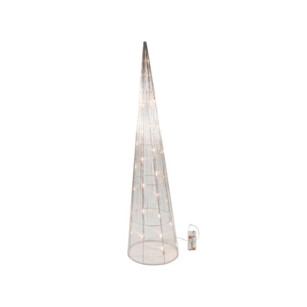 DEKORÁCIA VIANOČNÝ KUŽEĽ 30LED 80CM STRIEBORNÝ TIME.2XA