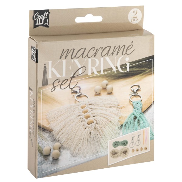 Kreatívna sada Macrame 2x prívesok na kľúče
