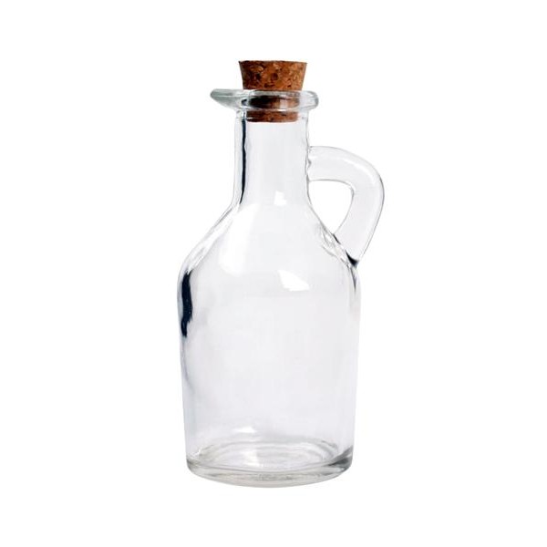 Fľaša na olej / ocot, sklo, 100 ml, korková zátka