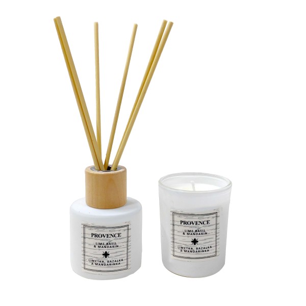 Darčeková sada Lime Basil Mandarin PROVENCE sviečka a difuzér