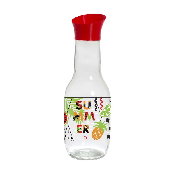 Sklenená karafa s viečkom TORO 1l summer