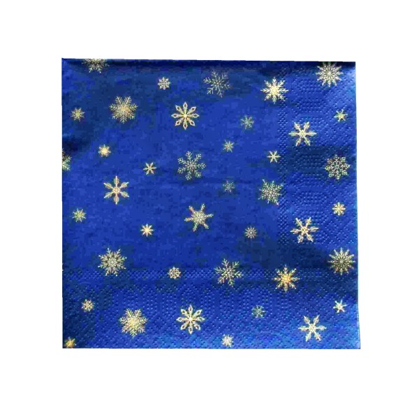 OBRÚSKY VIANOČNÉ SNEHOVÉ VLOČKY M. 3-VRSTVOVÉ 33X33CM