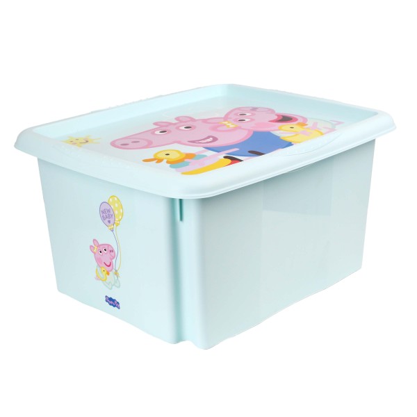 Plastový úložný box s vekom KEEEPER 24l Peppa Pig