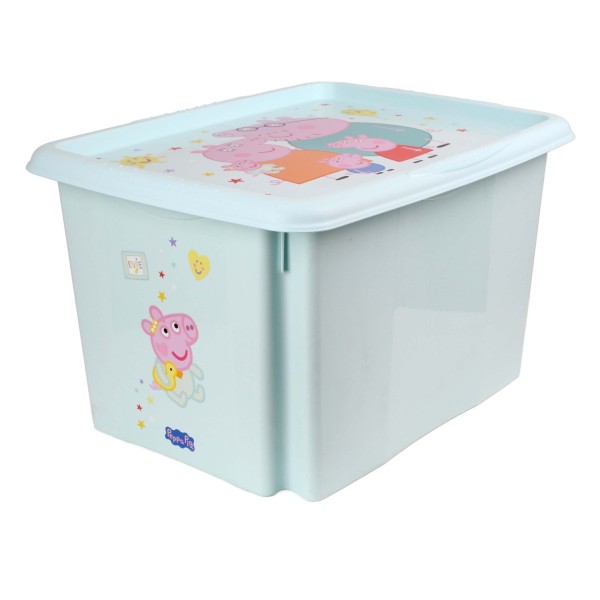 Plastový úložný box s vekom KEEEPER 30l Peppa Pig
