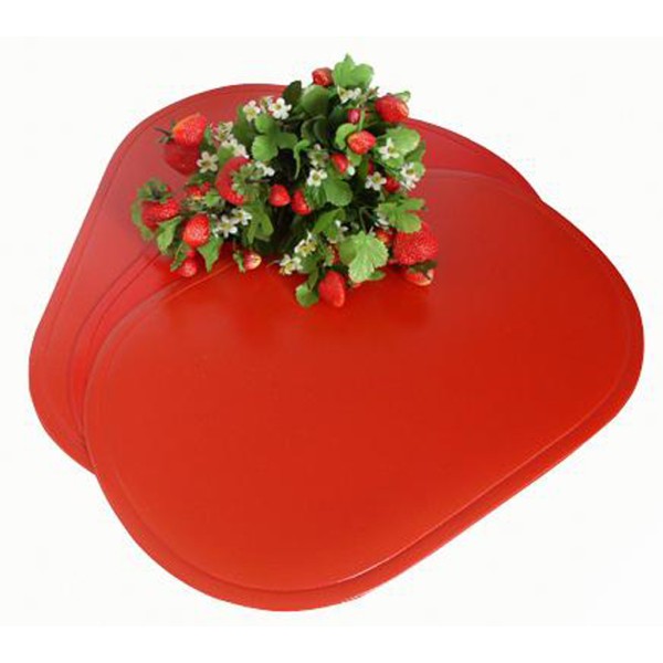 Plastové prestieranie ovál TORO 29x44cm červené