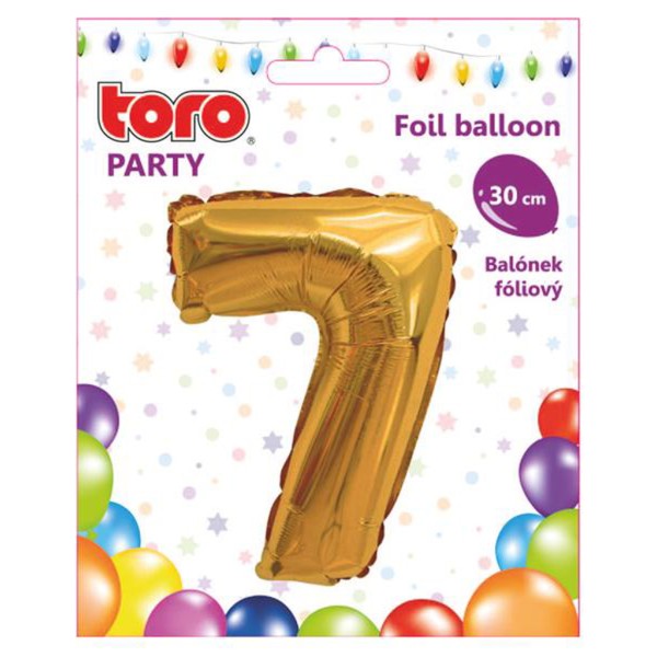 Balónik fóliový TORO číslica 7 30cm