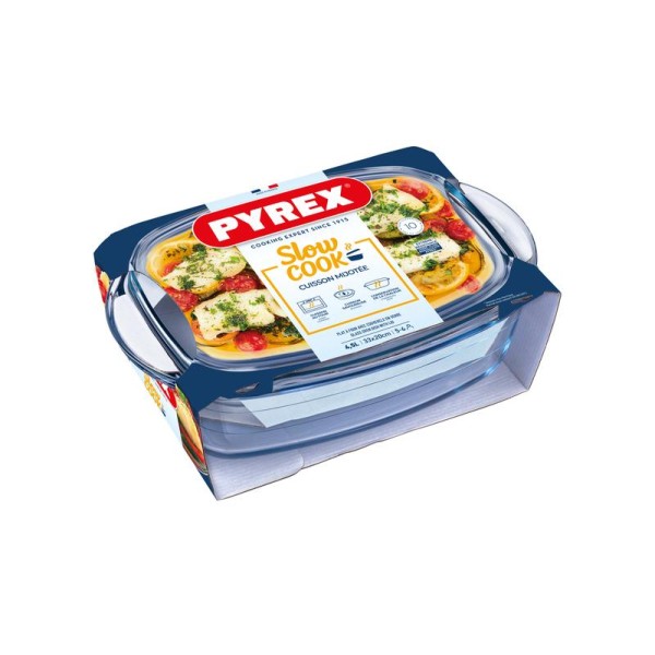 Sklenená zapekacia misa PYREX s vekom 33x20cm/4,5l