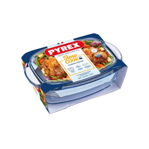 Sklenená zapekacia misa PYREX s vekom 36x22cm/6,7l