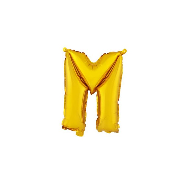 Balónik písmenko "M" TORO 30cm zlatá