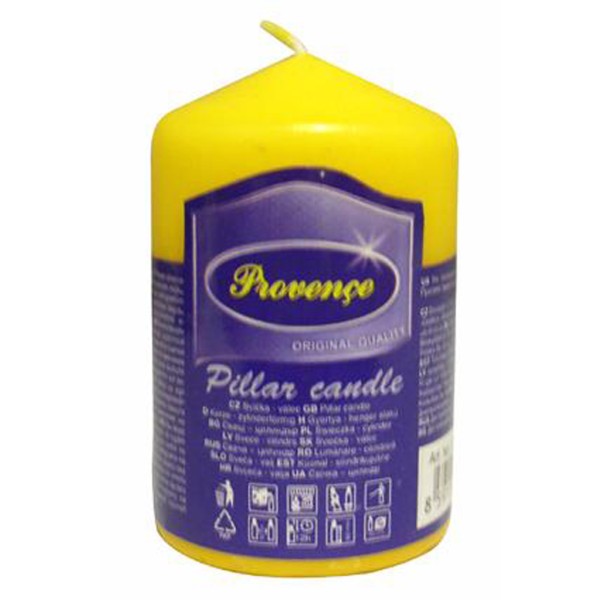 Neparfumovaná sviečka PROVENCE 8cm žltá
