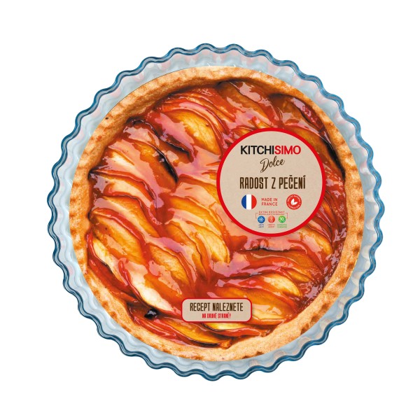 Sklenená zapékacia forma na koláč KITCHISIMO Dolce 27cm, borosilikát