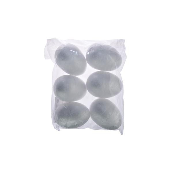 Polystyrénové dekoračné vajcia 7cm 6ks