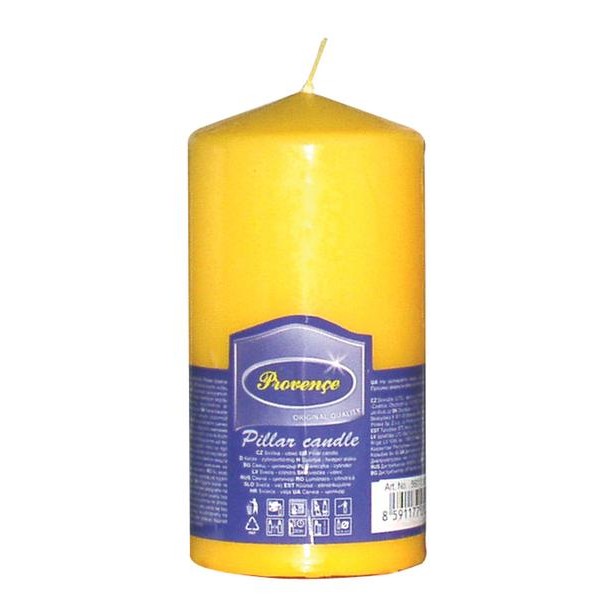 Neparfumovaná sviečka PROVENCE 12,5cm žltá