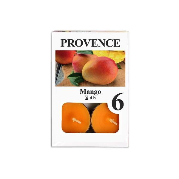 Čajová sviečka PROVENCE 6ks mango