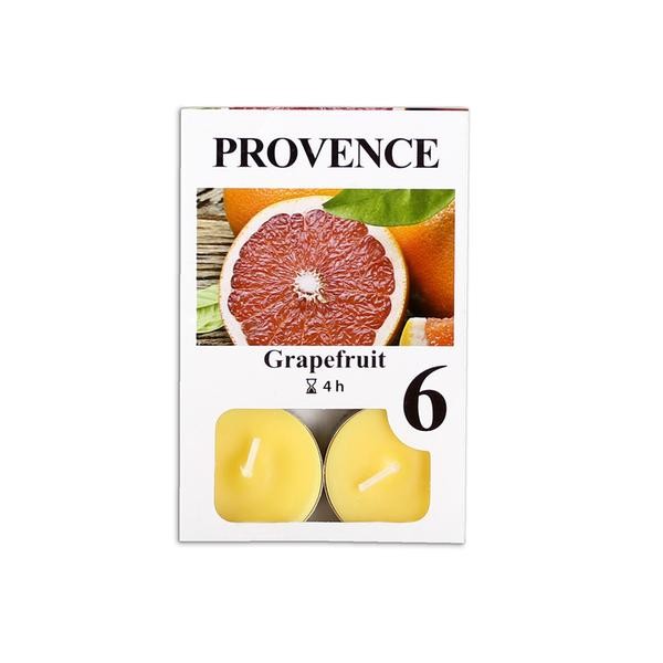 Čajová sviečka PROVENCE 6ks grapefruit