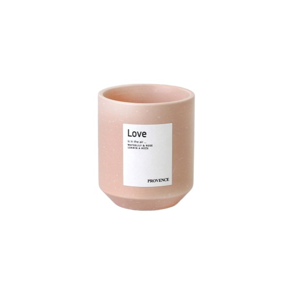 SVIEČKA LÁSKA - ĽAN A RUŽA KERAMICKÁ 7X8CM 135G 20H