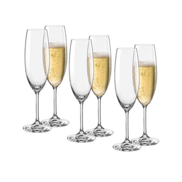 Pohár na šampanské BOHEMIA CRYSTAL Lara 220ml 6ks