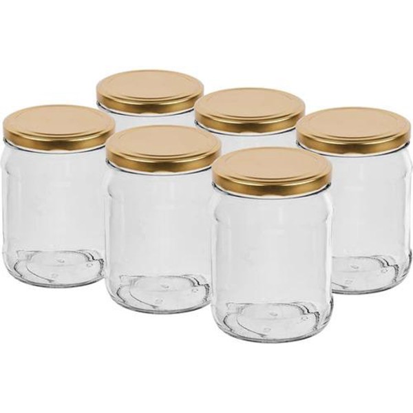 Zavárací pohár s viečkom 500ml TWIST 6ks